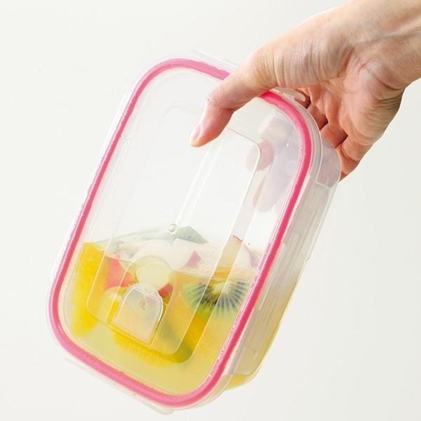 保存容器 900ml 2個入り 液漏れしない スマートフラップ&ロックス 角型