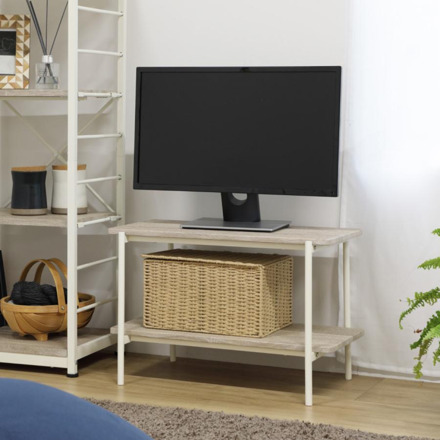 弘益 テレビ台 幅60cm 2段 ローボード ヴィンテージ調 シンプル