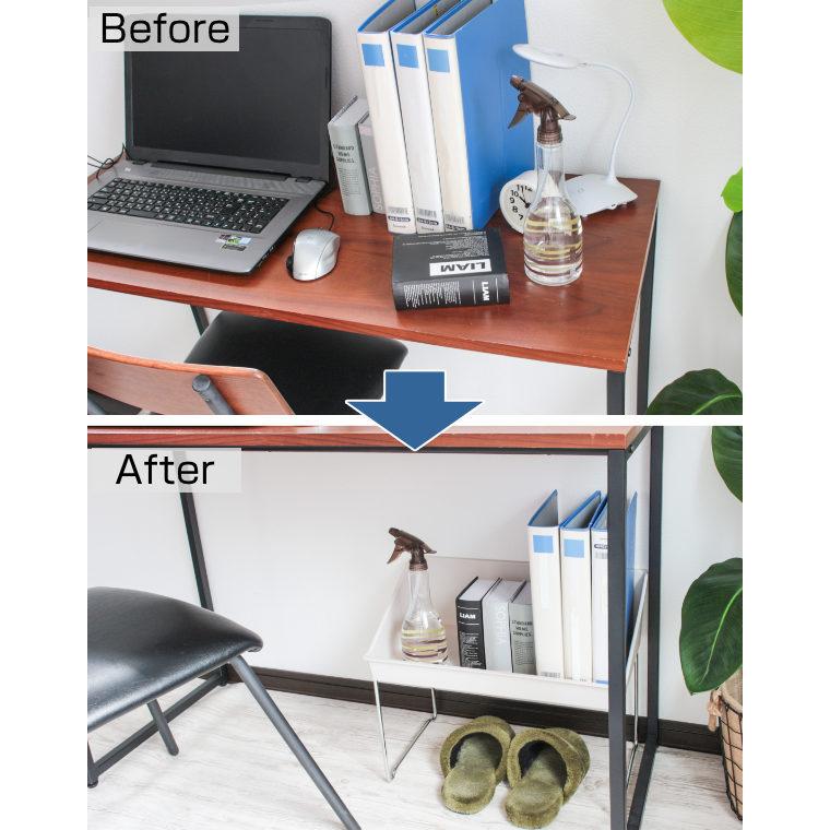 ラック 幅45 奥行29 高さ37cm 足元すっきりラック デスク下 収納 プラスチック ファイル 書類 キャビネット デスク下収納 収納ラック インテリアパレットヤフー店 通販 Yahoo ショッピング