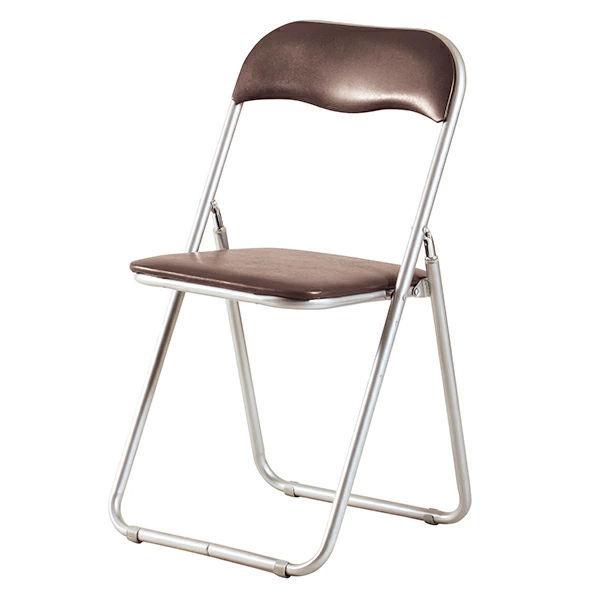 弘益 パイプ椅子 4脚セット 座面高46cm スチールフレーム