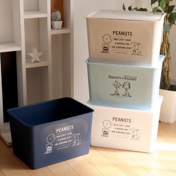 収納ボックス 幅38×奥行27×高さ24cm スヌーピー コレクトBOX L フタ