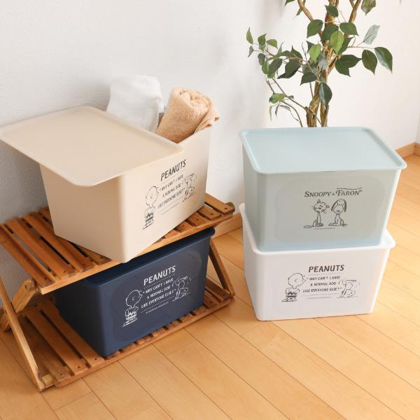 収納ボックス 幅38×奥行27×高さ24cm スヌーピー コレクトBOX L フタ