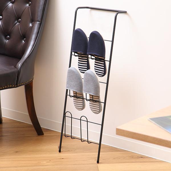 スリッパラック 壁掛け アイアン ラダーラック （ スリッパ 収納
