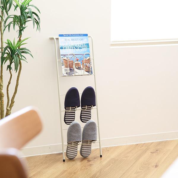 スリッパラック 壁掛け アイアン ラダーラック （ スリッパ 収納