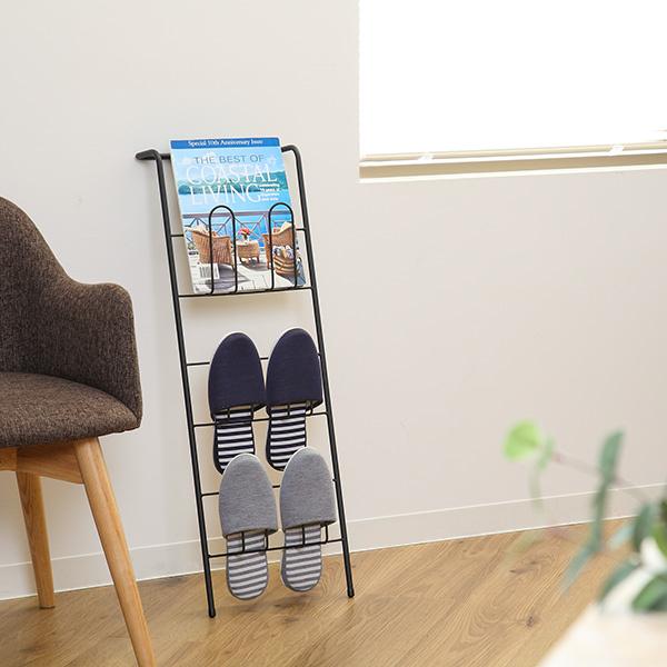 スリッパラック 壁掛け アイアン ラダーラック （ スリッパ 収納