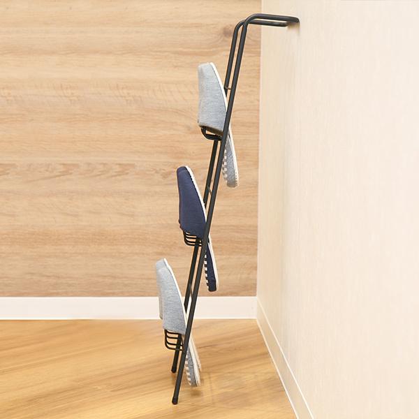 スリッパラック 壁掛け アイアン ラダーラック （ スリッパ 収納