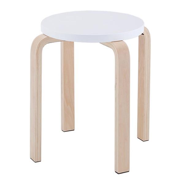 アール・エフ・ヤマカワ スツール 4脚セット 木製 丸椅子 高さ44cm