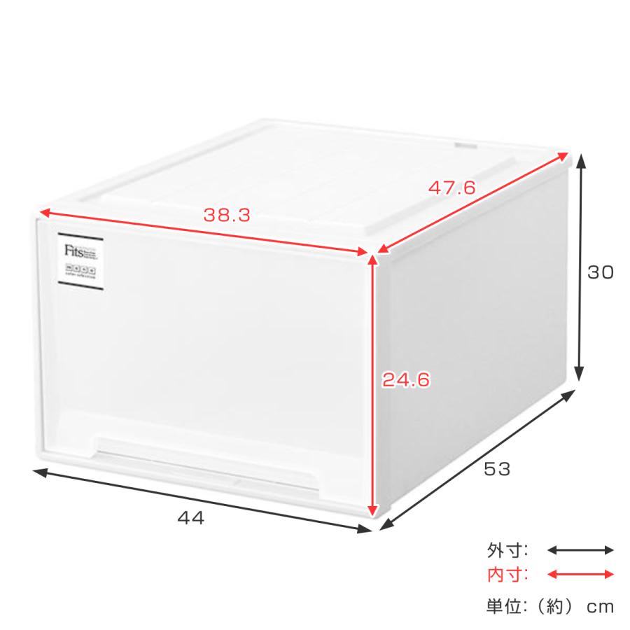 Fits 収納ケース フィッツケース クローゼット ワイドL-53 4個セット