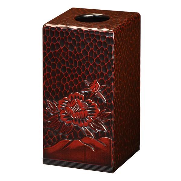 ゴミ箱 ダストボックス くず入れ 木製 鎌倉彫 手彫り 和風 （ ごみ箱 和室 屑入れ ごみばこ ）｜interior-palette