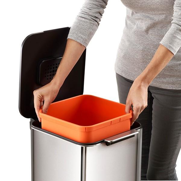 ゴミ箱 40L トーテムコンパクト ステンレス 分別 2段 JosephJoseph