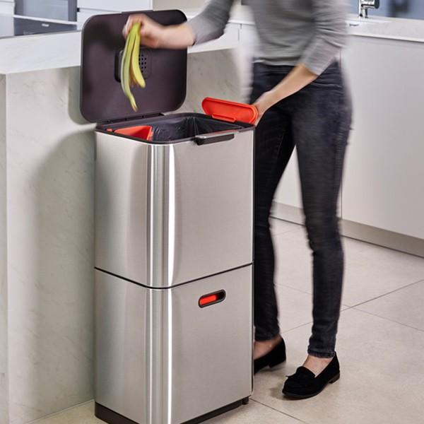 ゴミ箱 60L トーテムマックス ステンレス 分別 2段 JosephJoseph