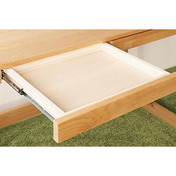 学習机 引出し付 ワークデスク 天然木 アルダー材 オイル仕上 幅120cm