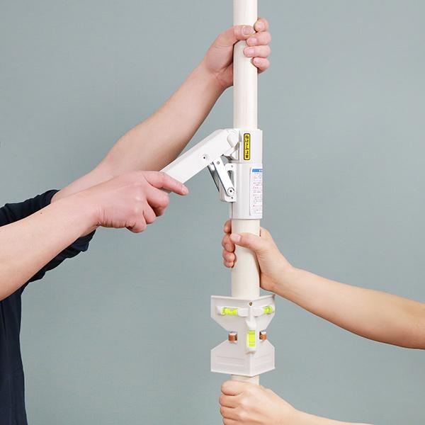 手すり つかまりポール 介護用品 突っ張り 工事不要 （ 手摺り ポール 介護 突っ張り棒 後付け 介護用 つかまり棒 ） 熱可塑性エラストマー