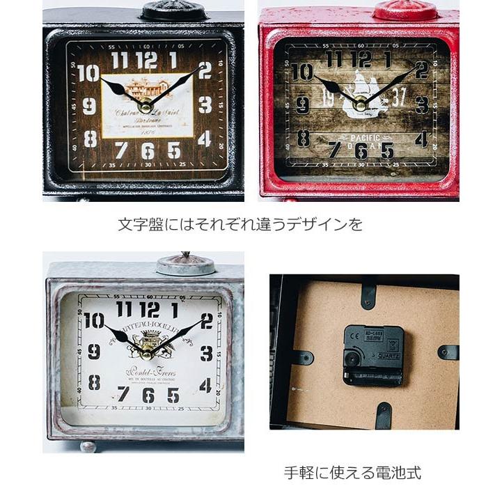 置き時計 ヴィンテージモチーフクロック television テレビジョン
