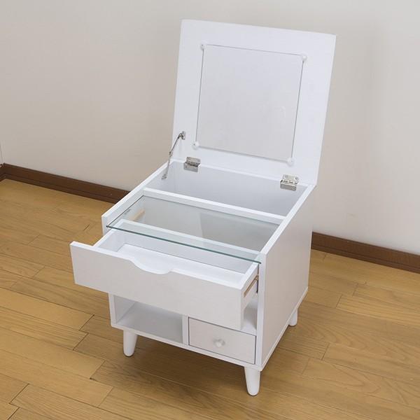 ドレッサー 幅40cm ミニドレッサー コスメボックス ミラー付き
