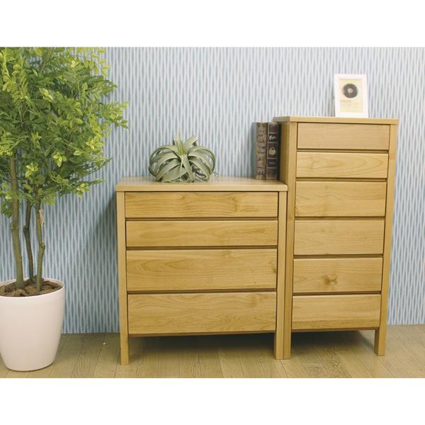 オークチェスト 6段 幅800mm 国産完成品80cm幅チェスト タンス 6段 mobler
