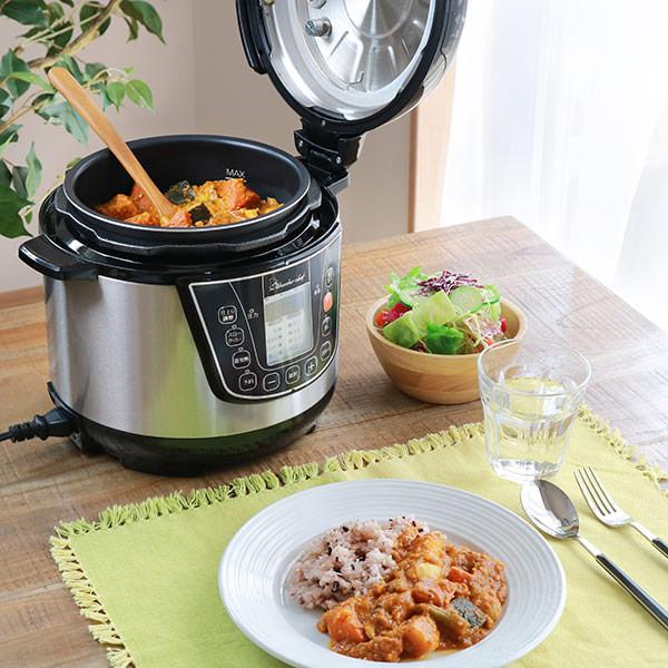 電気圧力鍋 3l 7点セット ワンダーシェフ Wonderchef マイコン電気圧力鍋 楽ポン 圧力鍋 調理家電 炊飯器 レシピ レシピ本 おすすめ インテリアパレットヤフー店 通販 Yahoo ショッピング