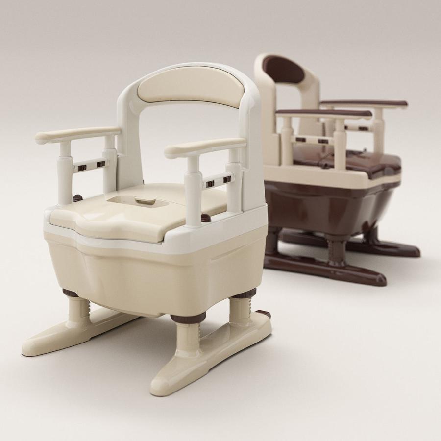 アロン化成 ポータブルトイレ 暖房便座 快適脱臭 コンパクト