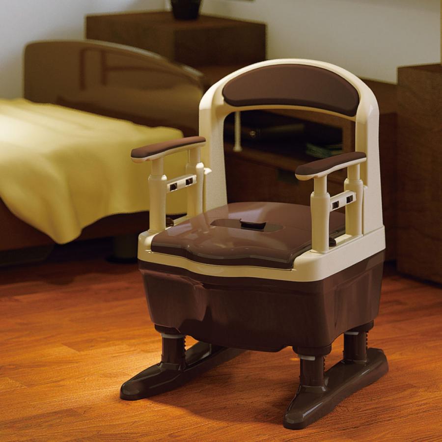 アロン化成 ポータブルトイレ 暖房便座 快適脱臭 コンパクト