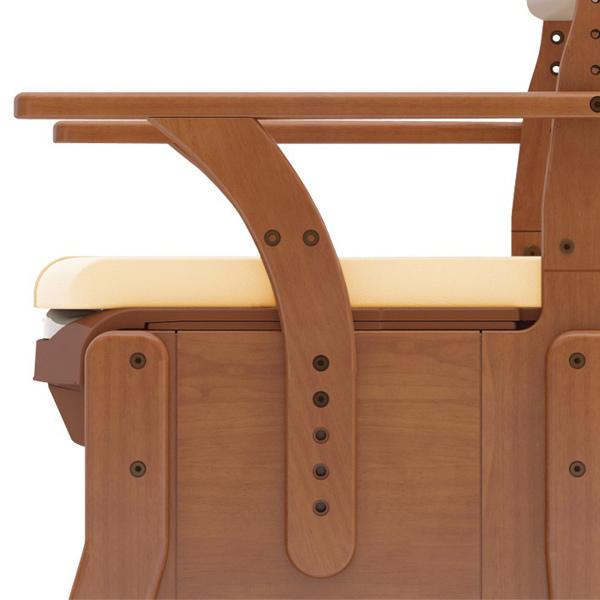 ポータブルトイレ トイレセレクトR ノーマル ポータブルトイレ 標準便座 家具調セレクトR ノーマル ひじ掛けタイプ