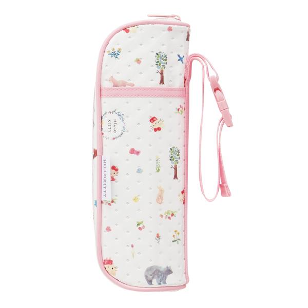 メール便無料 ほ乳瓶ポーチ 哺乳瓶ケース ハローキティ フォレストフレンズ 不織布 持ち手付き キャラクター ケース ポーチ 哺乳瓶 ミルク 240ml 保温 保冷 キティ Cisama Sc Gov Br