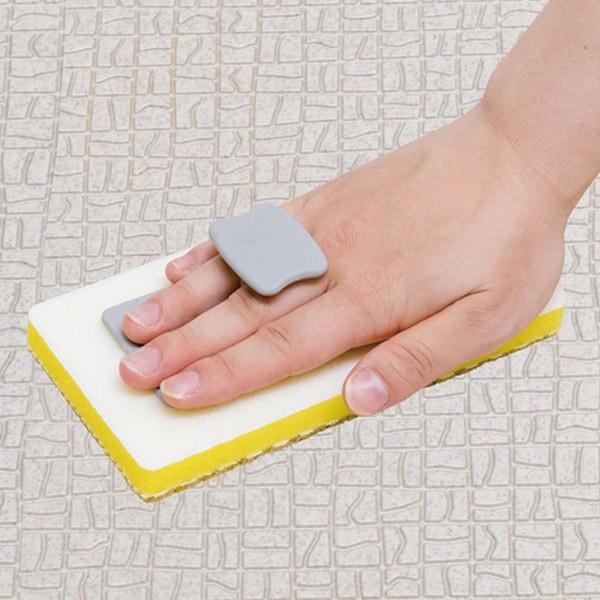 割り引き お風呂床ブラシ ハンディタイプ 凸凹床 洗剤いらず 床ブラシ お風呂掃除 湯垢 カラリ床 掃除 ピンク汚れ 浴室 湯あか 床掃除 風呂 ブラシ スポンジ