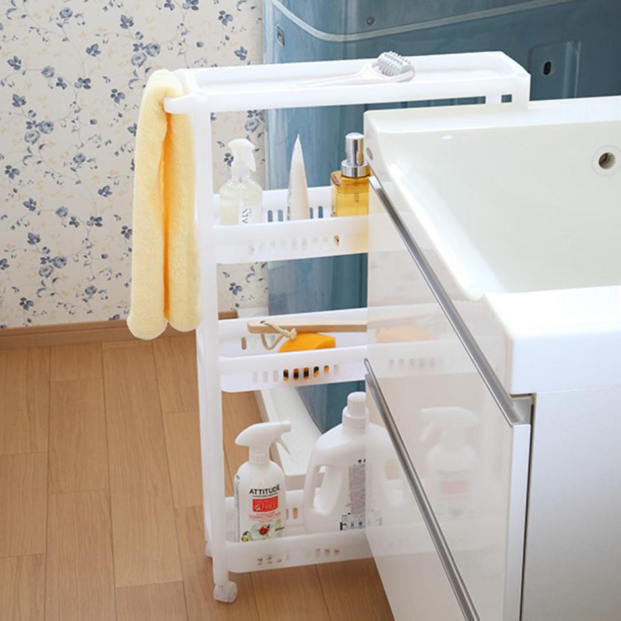 キッチンワゴン 幅15cm スリム 引き出しやすい取っ手付き 隙間収納 キャスター付き スリムワゴン Surajinformatics