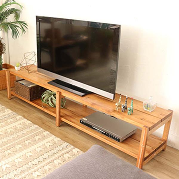 C 新品 ローボード AVラック テレビ台 収納棚 ハワイアン カントリー 北欧 テレビ台 ローボード ハワイアンリゾート風 天然木フレーム Ohana 幅