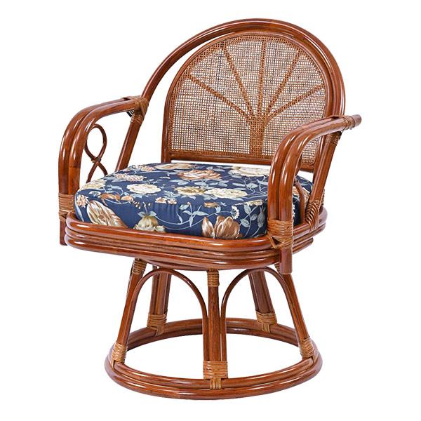 【美品】キムラ ラタン リラックス回転チェア 背座クッション付 キムラ ラタン リラックス回転チェア エグゼクティブタイプ 背座