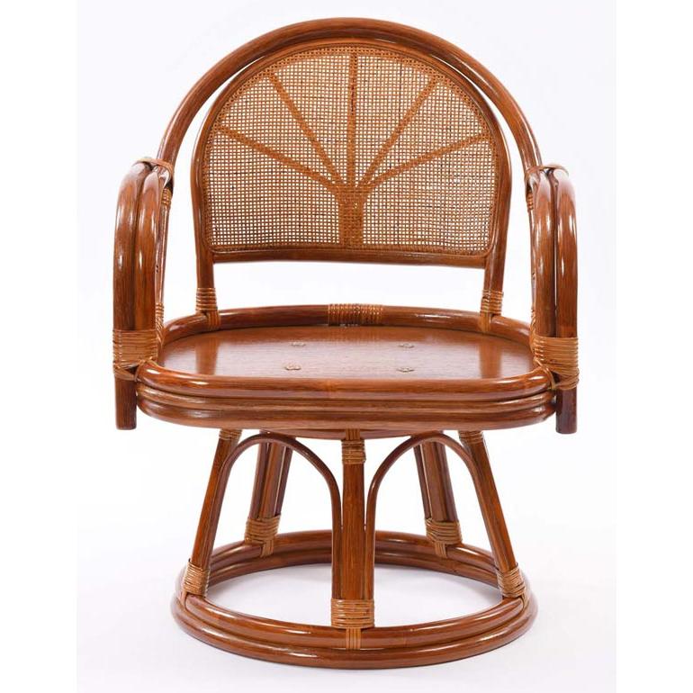 籐 回転チェア リラックスチェアー クッション付 ラタン家具 座面高