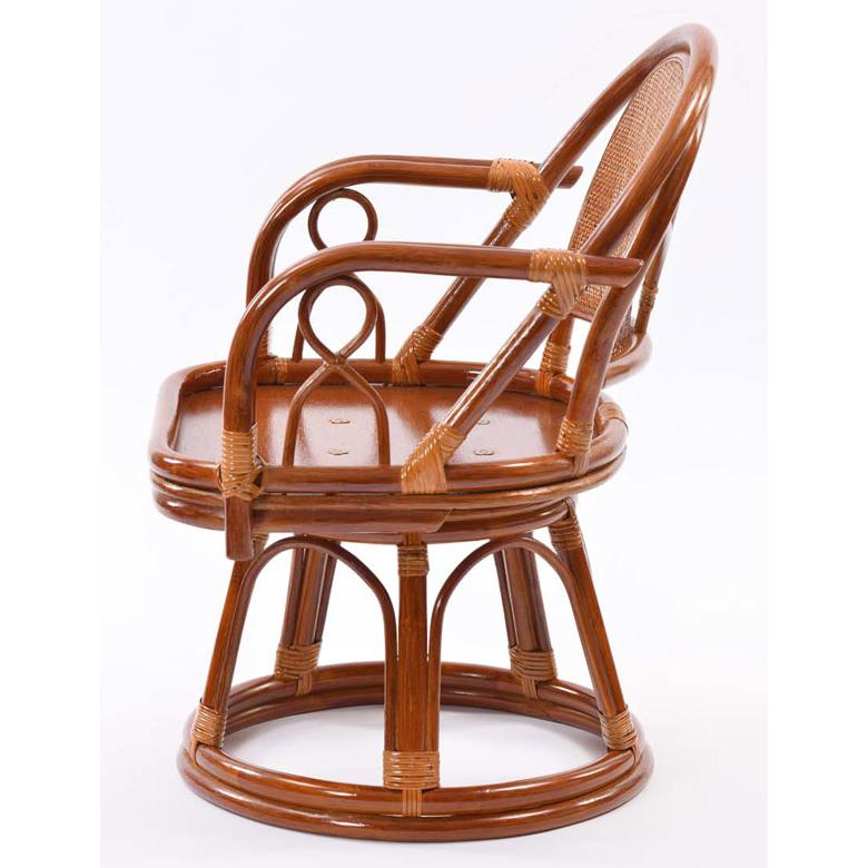 籐 回転チェア リラックスチェアー クッション付 ラタン家具 座面高