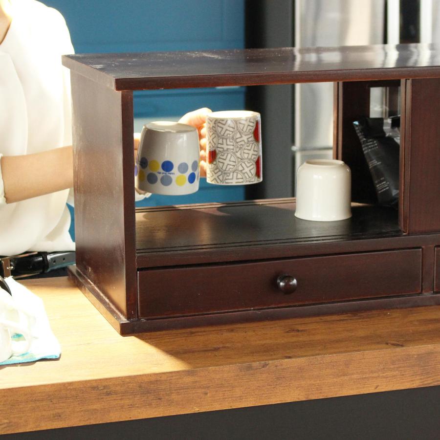 谷村実業 カウンターラック 桐製 幅80cm はい帳 両面引き戸 （ 蠅帳 蝿