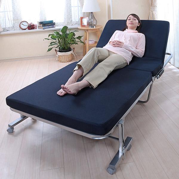 折りたたみベッド シングル スチールフレーム 幅94cm （ ベッド