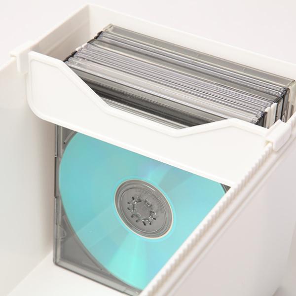 収納ボックス CD DVD メディア収納 幅36×奥行18×高さ21cm 12個セット メディックス MX-24 （ 収納 ボックス ケース プラスチック フタ付き ）｜interior-palette｜06