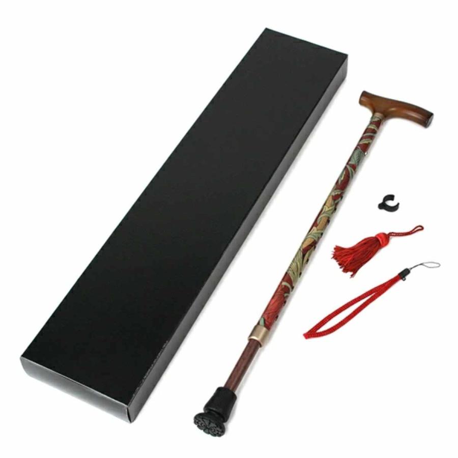 フジホーム 杖 ウィリアムモリス ハニーサックル＆チューリップ 伸縮