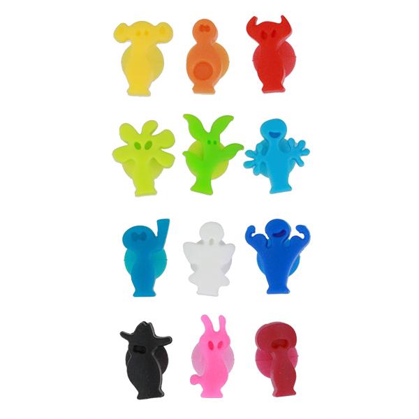 グラスマーカー バキュバン VACUVIN グラス 目印 吸盤 シリコン製 12個入り （ マーカー マーク コップ タンブラー キャラクター ホームパーティー ドリンク ） | ブランド登録なし | 10