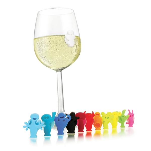 グラスマーカー バキュバン VACUVIN グラス 目印 吸盤 シリコン製 12個入り （ マーカー マーク コップ タンブラー キャラクター ホームパーティー ドリンク ） | ブランド登録なし | 13