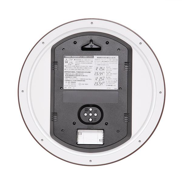 掛け時計 電波時計 温湿度計 カレンダー付き フィットウェーブリブ （ 壁掛け時計 アナログ 時計 インテリア 雑貨 ）｜interior-palette｜09