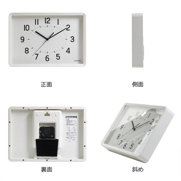 RHYTHM 掛け時計 クオーツ時計 掛置兼用タイプ A Series A4 プラ枠