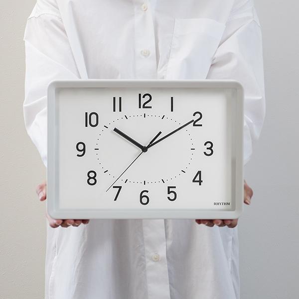 RHYTHM 掛け時計 クオーツ時計 掛置兼用タイプ A Series A4 プラ枠