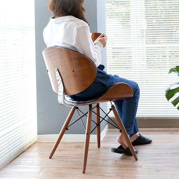 ダイニングチェア 座面高46cm レザー調 ヴィンテージ調 （ チェアー