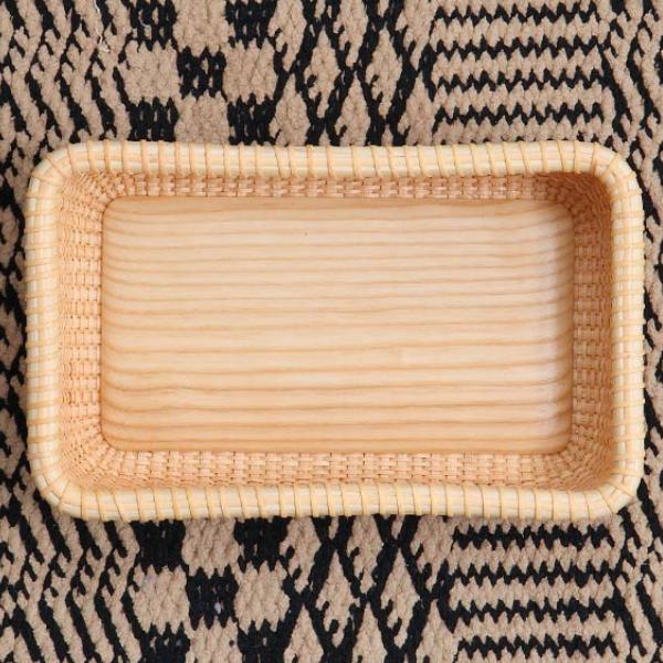 ラタン製バスケット ちどり産業 ナンタケットバスケット 幅27×奥行17×高さ7cm 籐