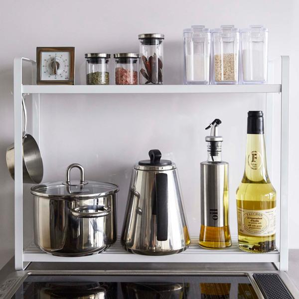 コンロ横ラック2段 タワー Tower 山崎実業 調味料ラック キッチン収納 スパイスボトル フック キッチンラック コンロ横収納 キッチンスタンド インテリアパレットヤフー店 通販 Yahoo ショッピング
