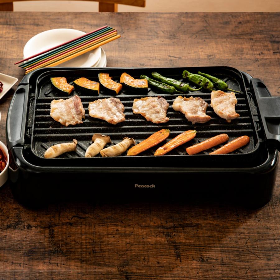 ピーコック魔法瓶工業 両面グリルプレート マーブルコーティング 温度