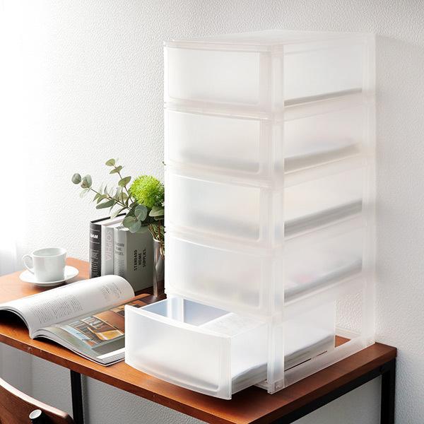 収納ケース 引き出し 幅26.5×奥行34.5×高さ63cm A4 5段 （ 収納