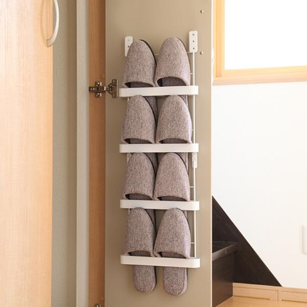 スリッパラック スリム 引っ掛け式 Estante スリッパ収納 おしゃれ 壁掛け 4足 玄関 収納 スリッパ 省スペース 引っ掛け 扉 玄関収納 白 黒 インテリアパレットヤフー店 通販 Yahoo ショッピング