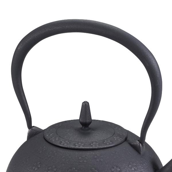 池永鉄工 鉄瓶 1.2L IH対応 梔子さくら文様 南部鉄器 日本製 （ ガス火