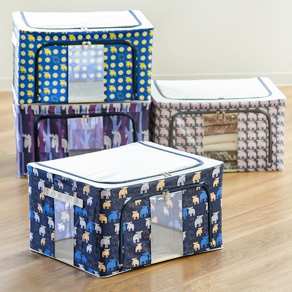 収納ケース スタッキング 窓付収納ボックス 幅50 奥行40 高さ28cm Moz モズ 北欧 収納ボックス 布 窓付き 前開き 収納 フタ付き インテリアパレットヤフー店 通販 Yahoo ショッピング