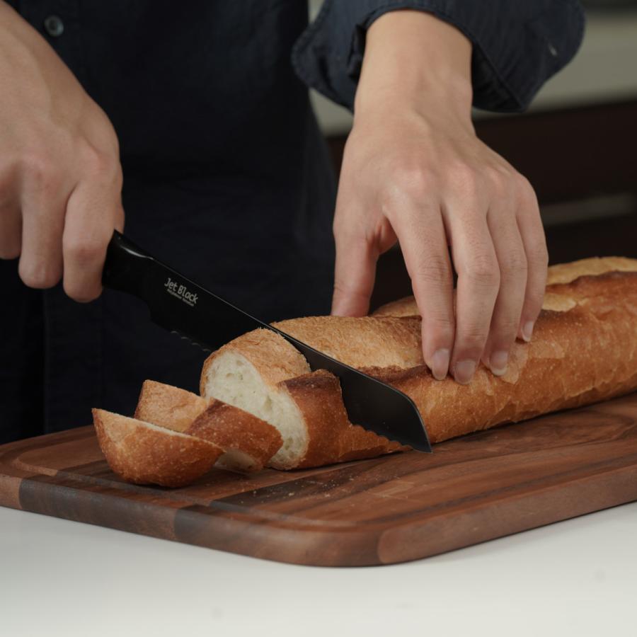 パール金属 パン切り包丁 19cm Jet Black （ パン切りナイフ ブレッド