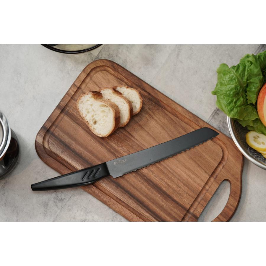 パン切りナイフ ステンレススチール 黒 パール金属 パン切り包丁 19cm Jet Black （ パン切りナイフ ブレッド